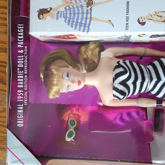 35th Anniversary 1959 Barbie Special Edition brand new in box, and ornament. - Picture 2 of 8
